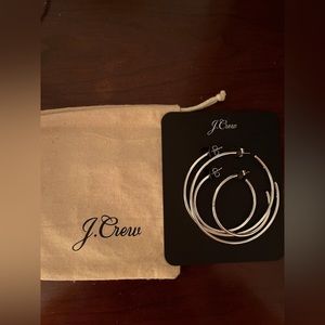 J. Crew Thin hoop set- of-two earring pairs
